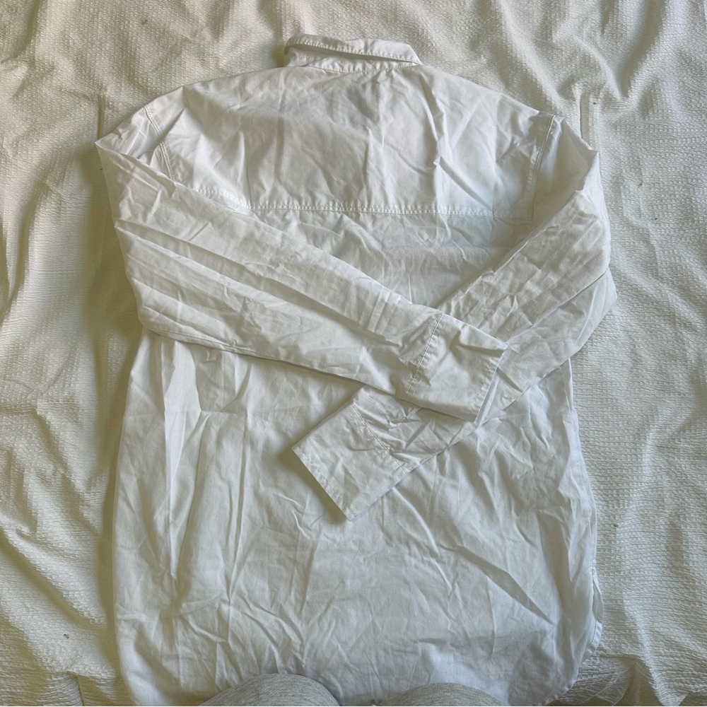 Oversized White Button-Down Shirt - image 3